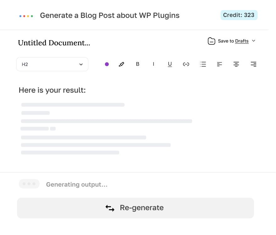 Genera, edita, exporta. Simple y directo.